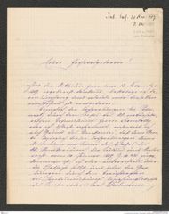 k.k. naturhistorisches Hofmuseum, Intendanzakten 1885-1896 (Hauer), Aktenzahl Z.441/1887, Seite 1
